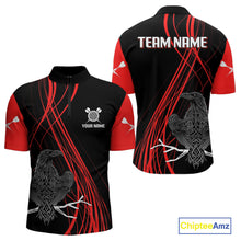 Load image into Gallery viewer, Custom Red Lines Celtic Raven Dart Arrows Dart Shirt For Men, Dart Team Jerseys NYN0105