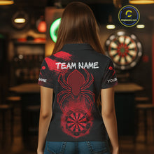 Load image into Gallery viewer, Red Spider Women&#39;s Grunge Darts Shirt Smoke Dartboard - Custom Name For Darts Jersey NYN0469