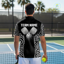 Load image into Gallery viewer, Custom Silver Tribal Pickleball Jerseys Men Silver Crown Pickleball Paddle Ball 3D Shirts NYN2159
