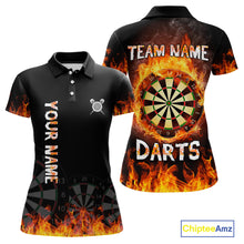 Load image into Gallery viewer, Fire Skull Multi-Flame Dartboard Custom Dart Shirts For Women, Dart Team Jerseys NYN0240