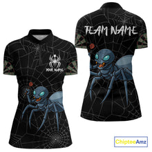 Load image into Gallery viewer, Gray Spider Webs Pattern Custom Aqua Blue Spider Dart Shirt For Women, Dart Jerseys NYN0245