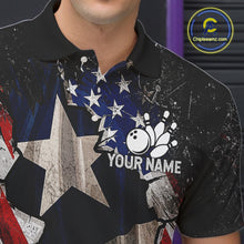 Load image into Gallery viewer, Funny Sad Pins Mascot Patriotic Bowling Jersey For Men Custom Texas - US Flag Bowling Team Shirts NYN3199