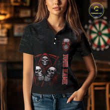 Load image into Gallery viewer, Custom Colorful Bulldog Funny Dart Polo Team Shirts For Women Bulldog Dart League Jerseys NYN2181