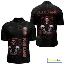 Load image into Gallery viewer, Custom Colorful Bulldog Funny Dart Quarter-Zip Team Shirts For Men Bulldog Dart League Jerseys NYN2181
