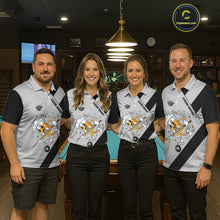 Load image into Gallery viewer, Black Grey Funny Beer Runner 8 Ball Women Billiards Shirt Personalized Pool Balls Billiard Team Names NYN2680