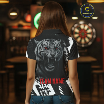 Dark Lion Dartboard Women's Darts Polo Shirt - Custom Name For Players NYN0744