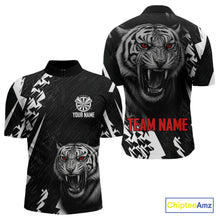 Load image into Gallery viewer, Dark Lion Dartboard Men's Darts Quarter-Zip Shirt - Custom Name For Players NYN0744