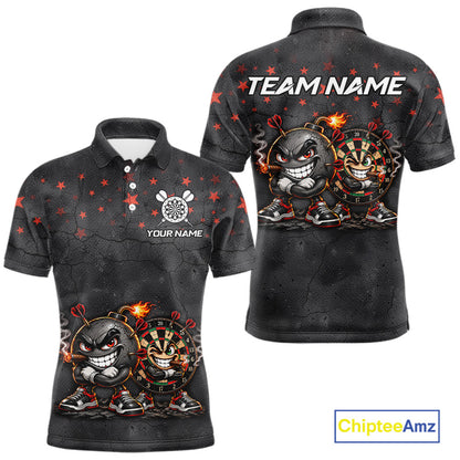 Custom Funny Bomb Darts Shirt For Men Personalized Bomb Grunge Darts Team Tournament Jersey NYN4843