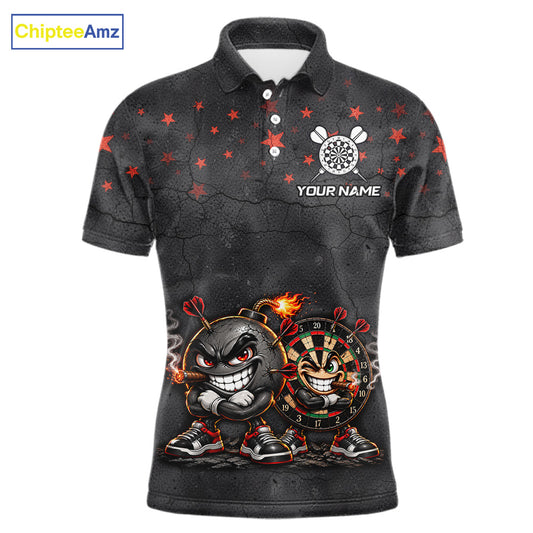 Custom Funny Bomb Darts Shirt For Men Personalized Bomb Grunge Darts Team Tournament Jersey NYN4843