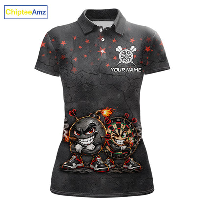 Custom Funny Bomb Darts Shirt For Women Personalized Bomb Grunge Darts Team Tournament Jersey NYN4843