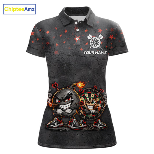 Custom Funny Bomb Darts Shirt For Women Personalized Bomb Grunge Darts Team Tournament Jersey NYN4843