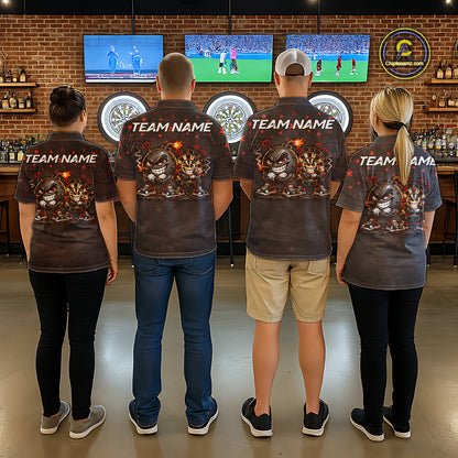 Custom Funny Bomb Darts Shirt For Men Personalized Bomb Grunge Darts Team Tournament Jersey NYN4843