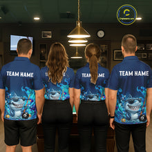 Load image into Gallery viewer, Personalized Funny Shark Blue Waving Billiard 8 Ball Shirt For Women Billiard Pool Team Jersey NYN3221