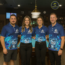 Load image into Gallery viewer, Personalized Funny Shark Blue Waving Billiard 8 Ball Shirt For Women Billiard Pool Team Jersey NYN3221