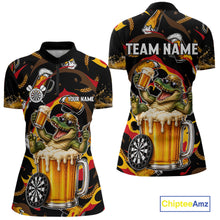 Load image into Gallery viewer, Alligator Beer women's quarter zip dart jersey personalized dart team uniform