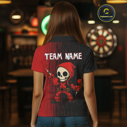 Custom American Flag Dartboards Patriotic Dart Shirts For Women Dart Tournament Jerseys NYN0051