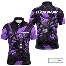 Load image into Gallery viewer, Purple Funny Muscle Bull Dartboard Custom Funny Darts Polo Shirt For Men Dart Jerseys NYN1956