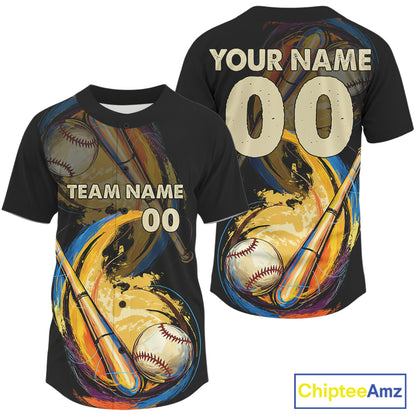 Custom Men's Baseball Jerseys Personalized Colorful Baseball, Youth Baseball Shirt NYN1135