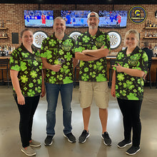 Load image into Gallery viewer, Funny Eagle Dartboard Shamrock Women Darts Polo Shirt Custom St Patrick's Day Darts Team Jersey NYN2531