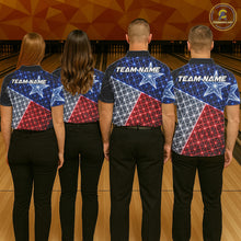 Load image into Gallery viewer, Lightning Texas Flag Black Bowling Shirts For Men Custom Patriotic Team Bowling Jersey NYN3273