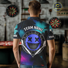 Load image into Gallery viewer, Smile Face Dartboard Custom Funny Colorful Men's Dart Polo Shirts, Dart Team Jerseys NYN0790