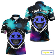 Load image into Gallery viewer, Smile Face Dartboard Custom Funny Colorful Men's Dart Polo Shirts, Dart Team Jerseys NYN0790