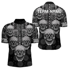 Load image into Gallery viewer, Custom Grey Skulls Dartboards Dart Shirts For Men, Dart Team Jerseys NYN0019