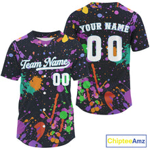 Load image into Gallery viewer, Custom Funny Baseball Jersey For Men Personalized Splashed Colorful Youth Baseball Jerseys NYN1185