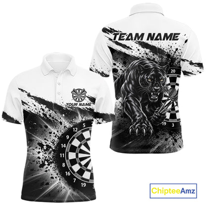 Custom Panther Darts Shirt For Men Personalized Splatter Black Dartboard Jersey Panther Darts Team Gift NYN4956