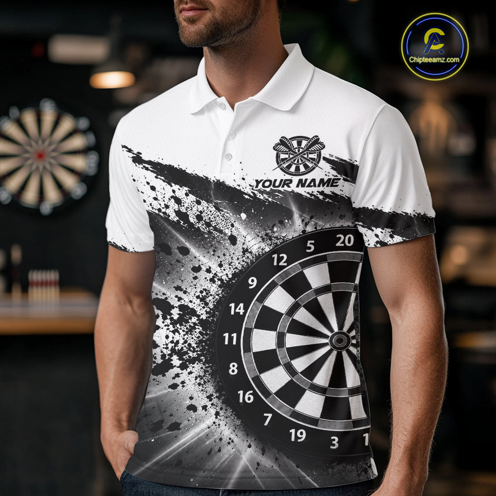 Custom Panther Darts Shirt For Men Personalized Splatter Black Dartboard Jersey Panther Darts Team Gift NYN4956