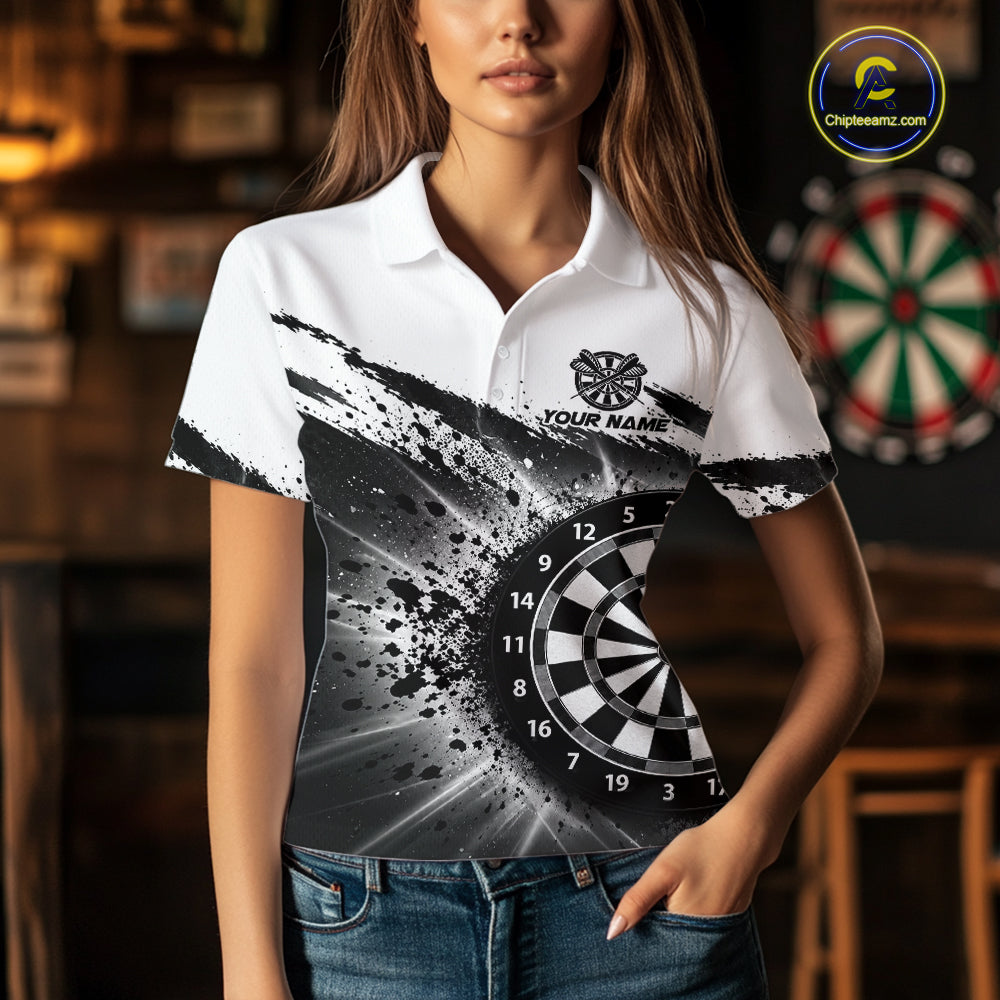 Custom Panther Darts Shirt For Women Personalized Splatter Black Dartboard Jersey Panther Darts Team Gift NYN4956