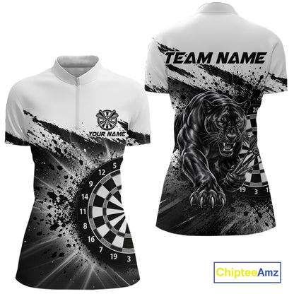 Custom Panther Darts Shirt For Women Personalized Splatter Black Dartboard Jersey Panther Darts Team Gift NYN4956