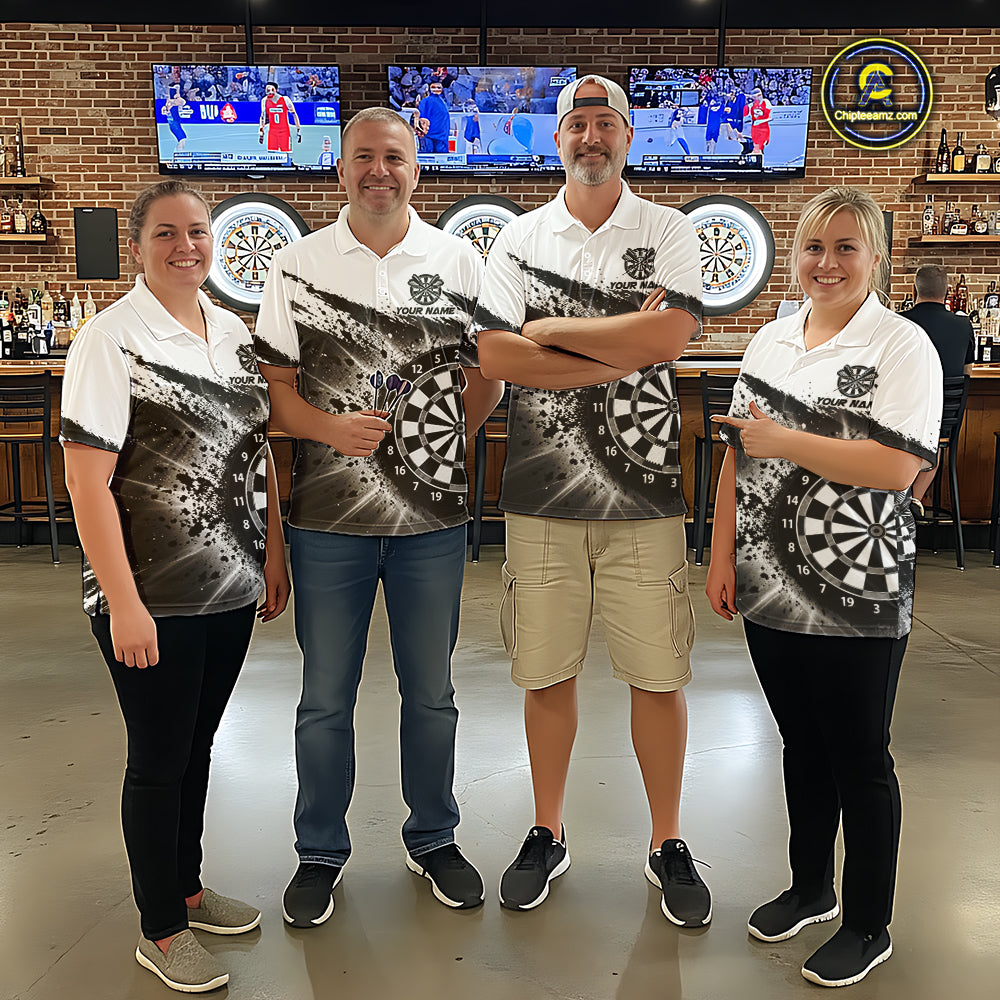 Custom Panther Darts Shirt For Women Personalized Splatter Black Dartboard Jersey Panther Darts Team Gift NYN4956