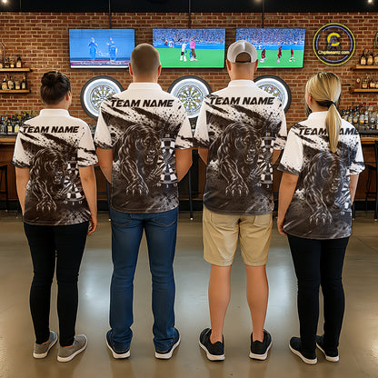 Custom Panther Darts Shirt For Women Personalized Splatter Black Dartboard Jersey Panther Darts Team Gift NYN4956