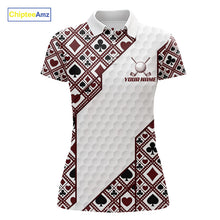 Load image into Gallery viewer, Women Poker Pattern Golf Clothing Golf Shirt Funny Custom Men Golf Top, Best Golf Gifts For Golfer NYN2938
