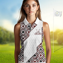 Load image into Gallery viewer, Womens Poker Golf Clothing Sleeveless Golf Shirt Funny Custom Women Golf Top, Best Golf Gifts For Golfer NYN2938