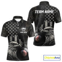 Load image into Gallery viewer, Retro Grunge US Flag Eagle Pool 8 Ball Men Billiard Shirt Custom Patriotic Billiard Team Attire NYN2564