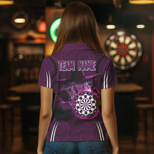 Load image into Gallery viewer, Custom Purple Dartboards And Witch Dart Shirts For Women, Dart Team Jerseys NYN0026