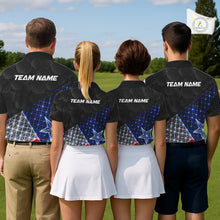 Load image into Gallery viewer, Mens Lightning Texas Flag Golf Polo Shirts Custom Black Golf Ball America 250Th Golf Shirt NYN3329