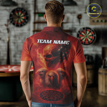 Load image into Gallery viewer, Personalized Flame Dart Shirt Custom Red Patriotic Dartboard Dart Jerseys For Men NYN1226