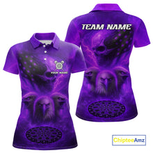 Load image into Gallery viewer, Personalized Flame Dart Shirt Custom Purple Patriotic Dartboard Dart Jerseys For Women NYN1227
