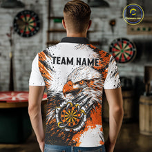 Load image into Gallery viewer, Custom Orange Grunge Eagle Scratch Dartboard Men Darts Polo Shirts Dart Team Jerseys NYN2271