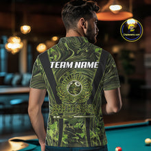 Load image into Gallery viewer, Green Camo 8 Ball Billiard Polo &amp; 1/4 Zip Shirt For Men Custom Pool Team Shirt, Billiard Clothes NYN2941