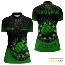 Load image into Gallery viewer, Dynamic Verdant Fist Artwork Darts Shirt For Women - Custom Team Name - Darts Jersey NYN0368