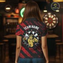 Load image into Gallery viewer, Custom Black And Red Gorilla Funny Dart Polo Shirt For Women Outfits Grunge Dart Jerseys NYN1525