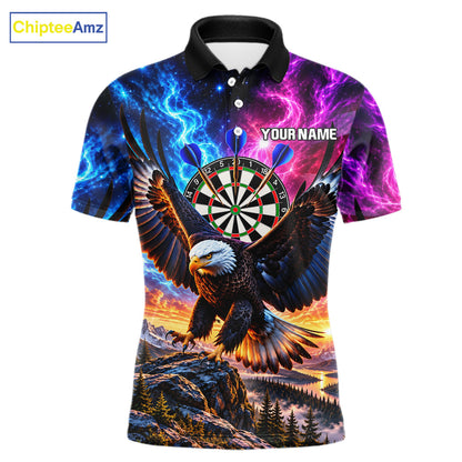 Custom Eagle Dart Polo 1/4-Zip Shirt For Men Smoke Mountain Eagle Dart Team Tournament Shirt NYN4666