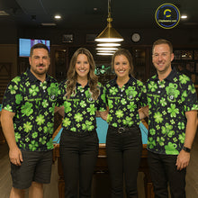 Load image into Gallery viewer, Eagle Shamrock Green St Patrick's Day Women Billiard Shirts Personalized Pool 8 Balls Billiard Attire NYN2740