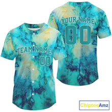 Load image into Gallery viewer, Custom Blue Men's Baseball Jersey Personalized Grunge Baseball Jersey For Newborns NYN1251