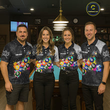 Load image into Gallery viewer, Personalized Colorful Splatter Billiard Balls Shirt For Men Pool Ball 8 Billiard Jersey NYN2311
