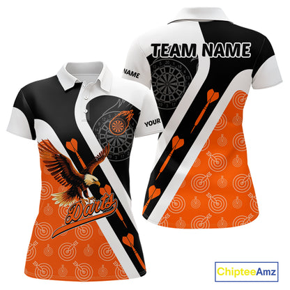 Custom Darts Board Orange Flying - Eagles Dart Shirts For Women, Dart Team Jerseys NYN0062